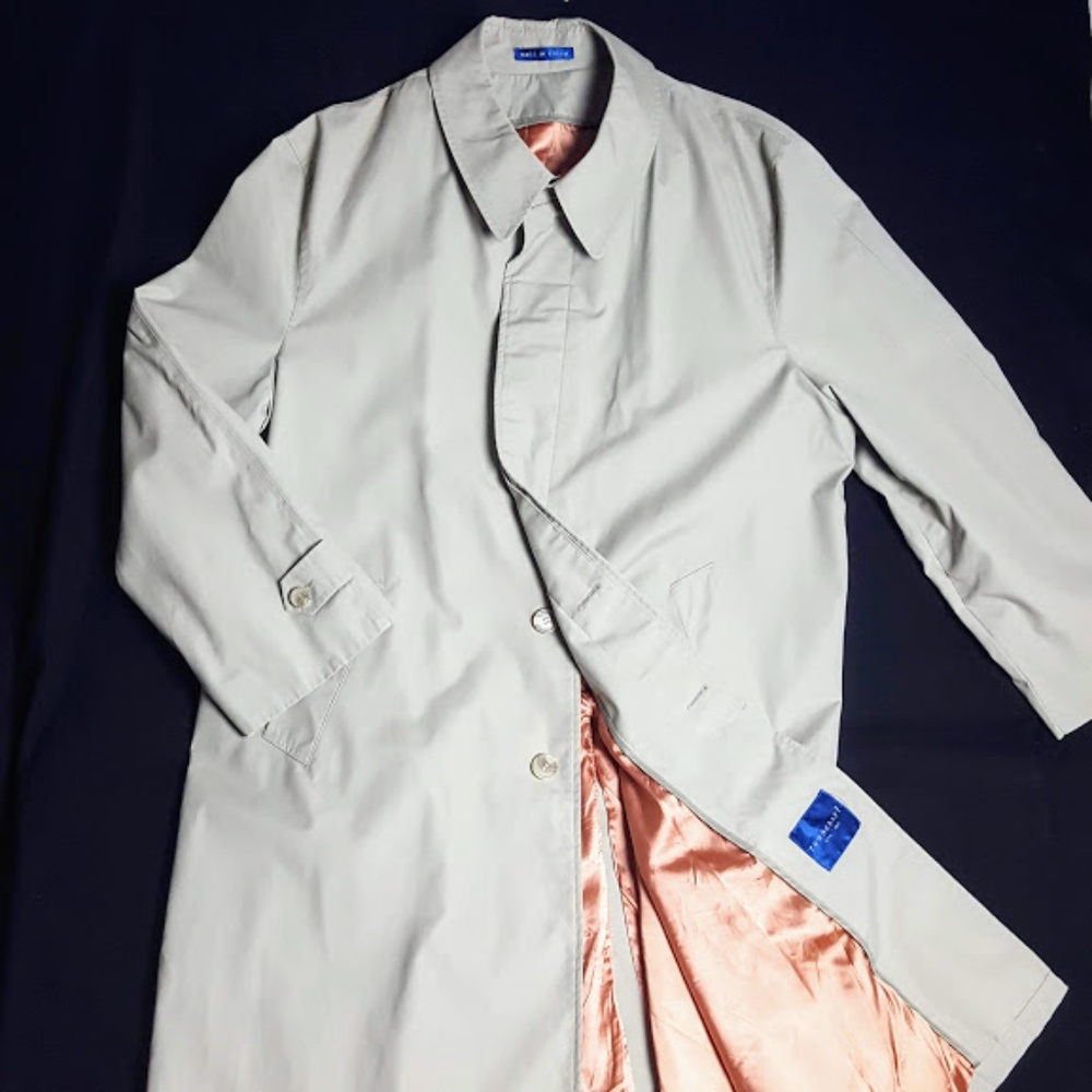 Towncraft Trench Coat Sz 46 Reg (XL) Tan Zip Lined
